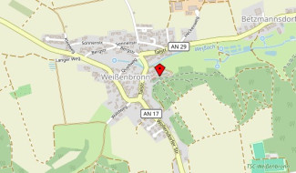 Lage des Friedhofes in Weißenbronn